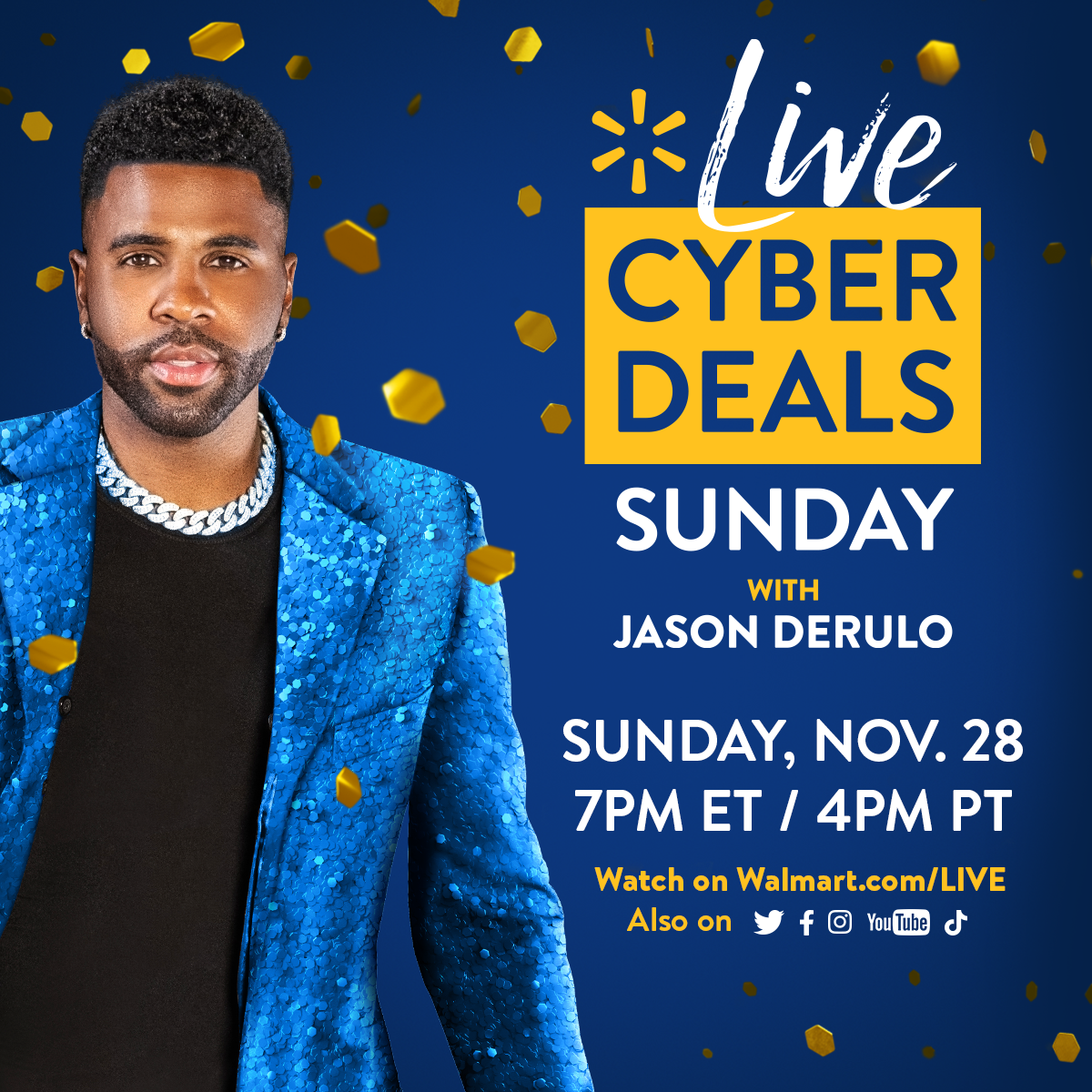 Affiche du Live Cyber Deals Sunday avec Jason Derulo